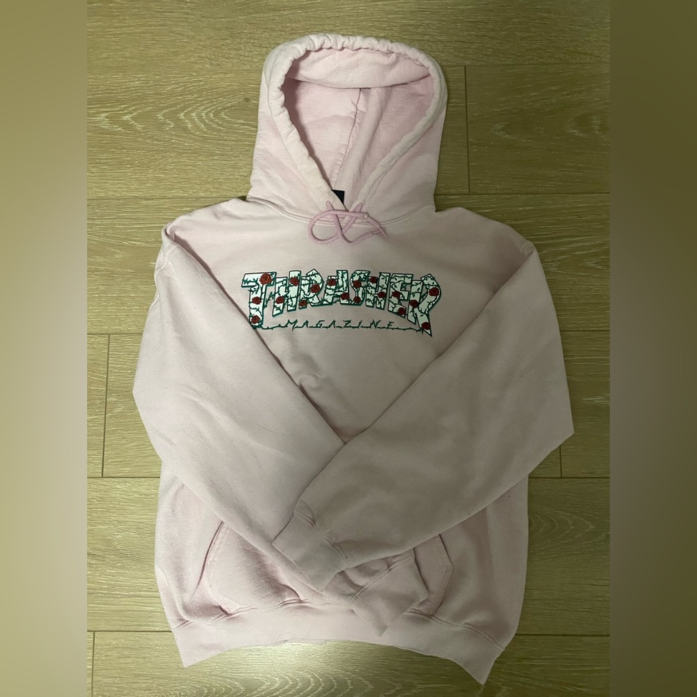 Size M Pink Rose Thrasher Hoodie